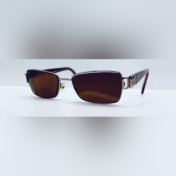 Fendi F883 Brown Rectangular Sunglasses Frames Only - Picture 2 of 8